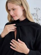 Camisola com aba dupla, especial gravidez e amamentação preto 