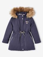 Parka 3 em 1 com capuz, para menina marinho+VERDE ESCURO LISO+VIOLETA MEDIO LISO 