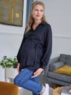 Camisa para gravidez e amamentação preto 
