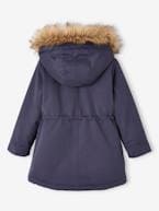 Parka 3 em 1 com capuz, para menina marinho+VERDE ESCURO LISO+VIOLETA MEDIO LISO 