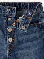 Jeans Mom fit morfológicos, para menina, medida das ancas LARGA azul-ganga 