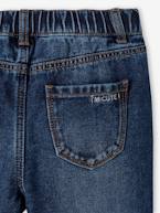 Jeans Mom fit morfológicos, para menina, medida das ancas LARGA azul-ganga 