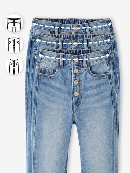 Jeans Mom fit morfológicos, para menina, medida das ancas MÉDIA stone 