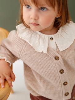 Bebé 0-36 meses-Camisolas, casacos de malha, sweats-Casaco em malha canelada, para bebé
