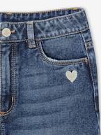 Jeans largos com dobra, para menina stone 