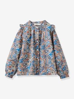 Menina 2-14 anos-Camisa em tecido Liberty®, para menina, Margareth, da CYRILLUS