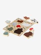 Puzzle chunky tátil, em madeira FSC® bege+castanho 