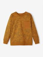 Camisola estilo sweat, estampada, para menino ocre 