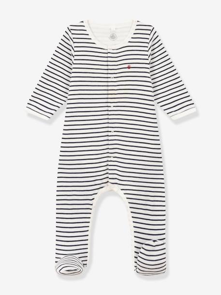 Body-pijama, da Petit Bateau branco estampado 