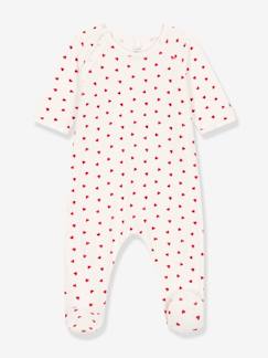 Bebé 0-36 meses-Pijamas, babygrows-Pijama corações, em veludo, para bebé, da Petit Bateau