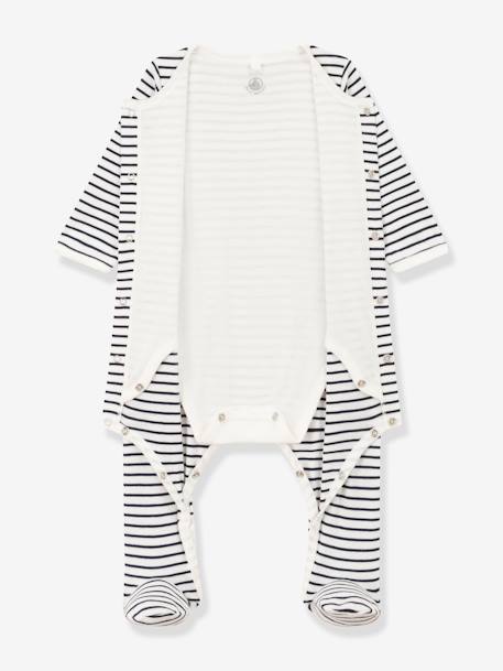 Body-pijama, da Petit Bateau branco estampado 