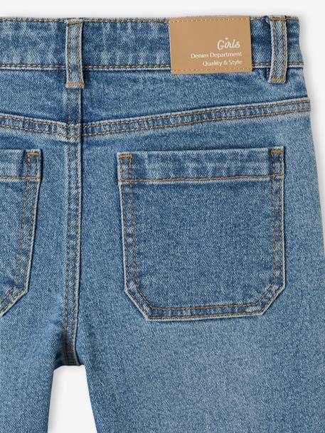 Jeans flare 7/8, para menina azul-ganga+stone 