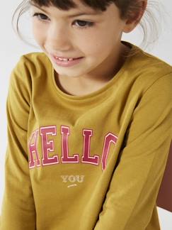 Menina 2-14 anos-T-shirts-Camisola com mensagem, para menina