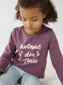 Menina 2-14 anos-T-shirts-Camisola com mensagem, para menina