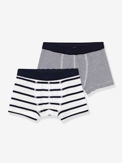 Menino 2-14 anos-Lote de 2 boxers às riscas, da Petit Bateau