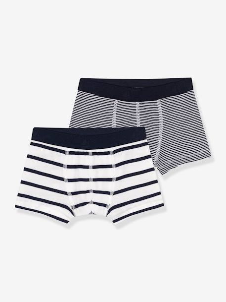 Lote de 2 boxers às riscas, da Petit Bateau lote branco 