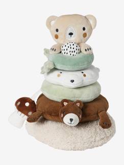 Brinquedos-Primeira idade-Bonecos-doudou, peluches e brinquedos em tecido-Torre de empilhar, em tecido, Green Forest