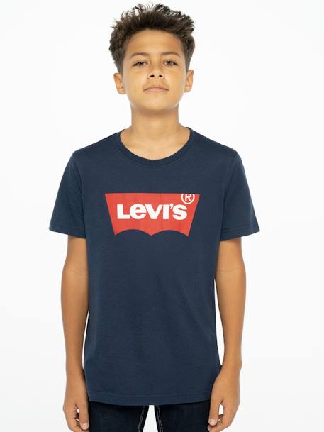 T-shirt Levi's®, Batwing azul+branco 