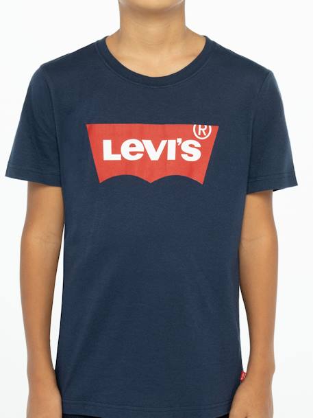 T-shirt Levi's®, Batwing azul+branco 