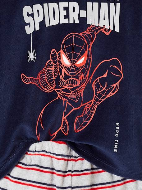 Pijama Marvel® Homem-Aranha, em veludo, para criança marinho 