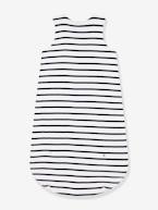 Saco de bebé às riscas, em algodão, da Petit Bateau branco estampado 