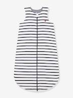 Saco de bebé às riscas, em algodão, da Petit Bateau branco estampado 