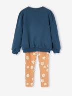 Conjunto sweat + leggings estampadas, para menina marinho+pau-rosa 