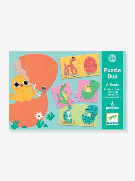 Puzzle Duo Articulo - Os ovos divertidos - DJECO laranja 