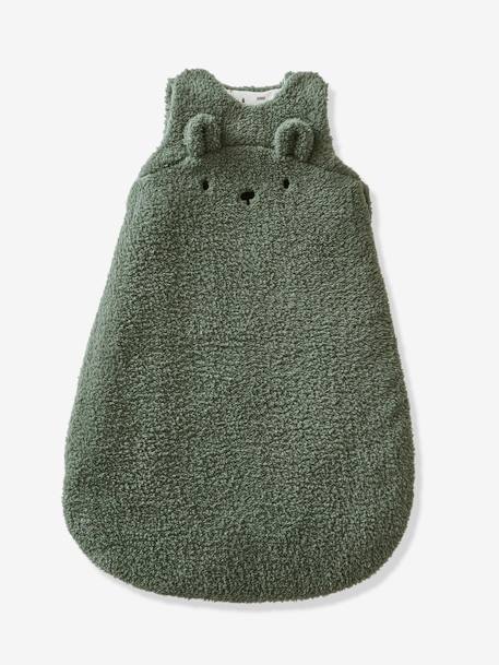 Saco de bebé com mangas amovíveis, Urso Green Forest BEGE MEDIO LISO+cru+verde-salva 