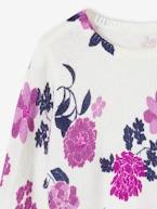 Camisola com flores, para menina estampado rosa 