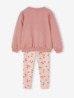 Conjunto sweat + leggings estampadas, para menina marinho+pau-rosa 