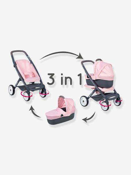 Maxi Cosi Carrinho com Alcofa 3 em 1 - SMOBY rosa+verde 