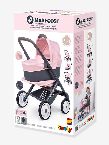 Maxi Cosi Carrinho com Alcofa 3 em 1 - SMOBY rosa+verde 