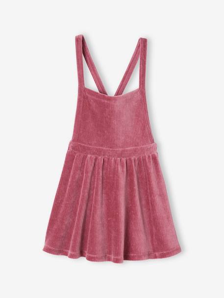 Conjunto camisola + vestido em bombazina, para menina malva 