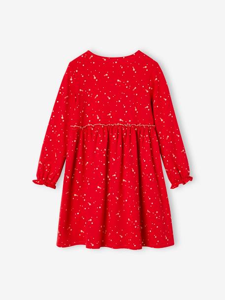 Vestido de cerimónia, estampado com estrelas irisadas, para menina marinho+verde+vermelho 