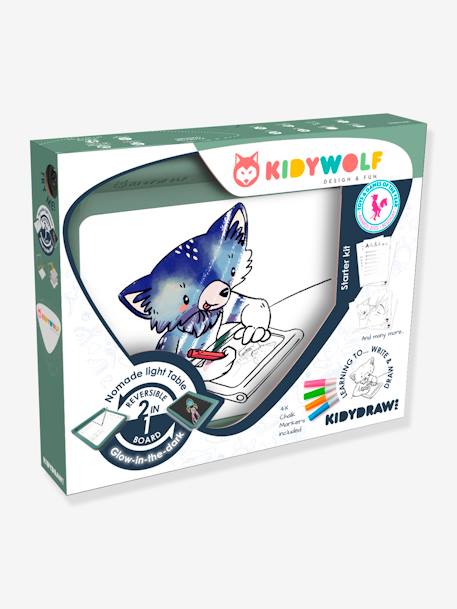 KIDYDRAW-PRO - Quadro luminoso nómada - KIDYWOLF caqui 