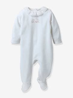 Pijama em veludo bordado, para bebé, da CYRILLUS