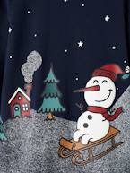 Camisola de Natal com boneco de neve, para menino marinho 