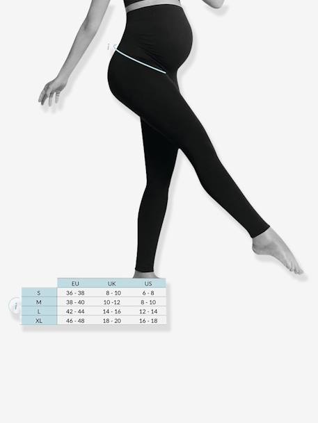 Leggings CARRIWELL, apoio ventral e dorsal integrado, para grávida preto 