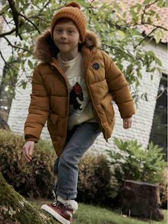 Menino 2-14 anos-Blusão com capuz, forro polar, com luvas, para menino