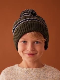 Menino 2-14 anos-Acessórios-Conjunto gorro + gola snood + luvas em malha canelada, para menino