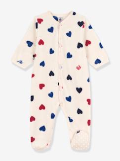 Pijama-macacão de bebé, em polar, da Petit Bateau