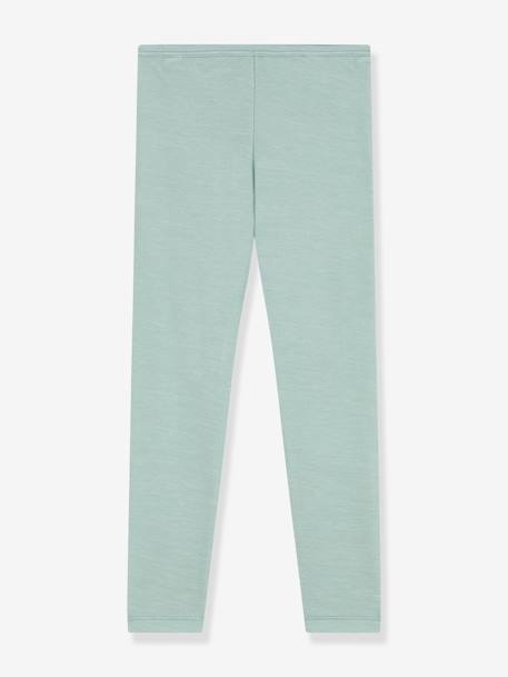 Leggings em lã e algodão, da Petit Bateau verde 