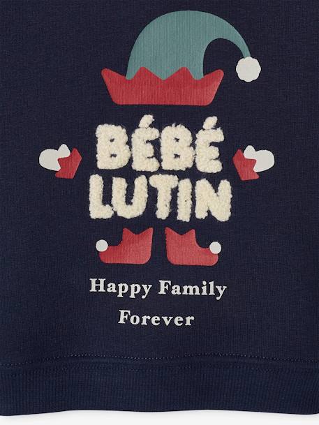 Sweat de Natal para bebé, coleção cápsula 'Happy Family Forever' marinho 