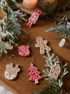 Têxtil-lar e Decoração-Decoração-Lote de 6 decorações de Natal, para pendurar