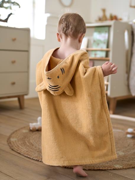 Poncho de banho personalizável, Animais, para bebé alperce+bege+ocre 