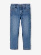 Jeans direitos indestrutíveis, para menino AZUL ESCURO DESBOTADO+AZUL ESCURO LISO+ganga cinzenta 