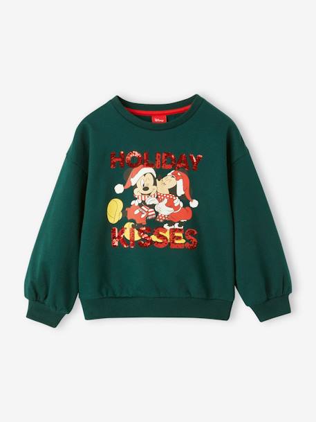 Sweat de Natal, Disney Mickey & Minnie®, para criança verde-abeto 