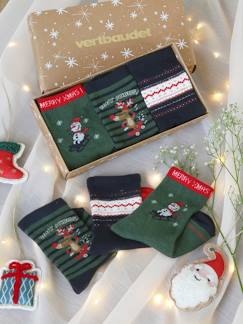 Conjunto de 3 pares de meias de Natal, para menino