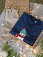 Conjunto de Natal: sweat + calças e caixa, para bebé marinho 